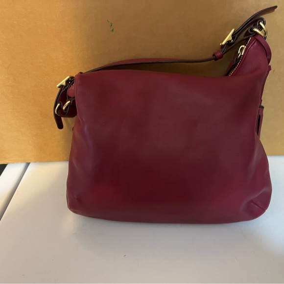 Coach Rasberry Leather Shoulder Bag - Picture 2 of 7